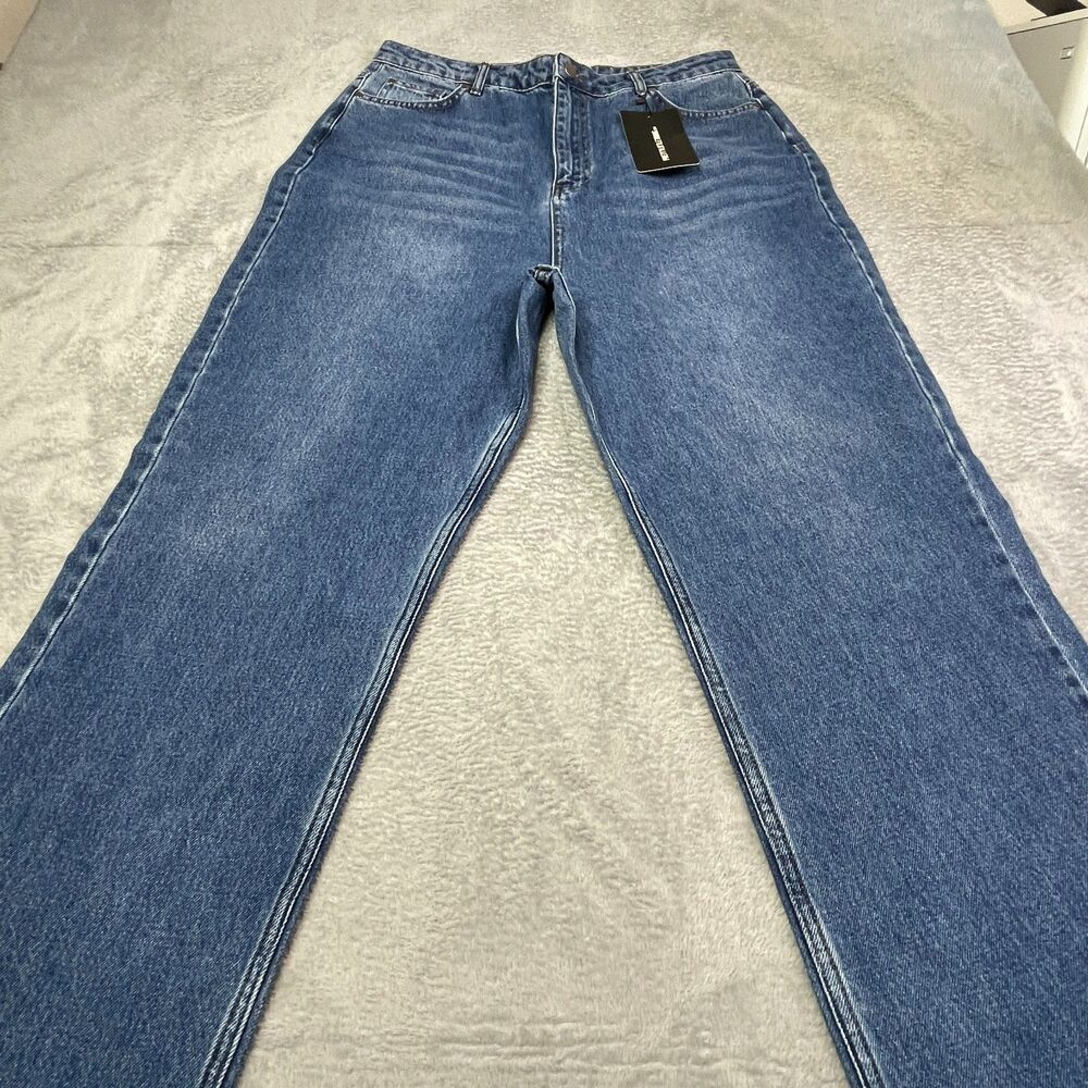 PrettyLittleThing Women’s Cropped Raw Edge Jeans SIze 12 Casual Western NWT - Picture 11 of 13